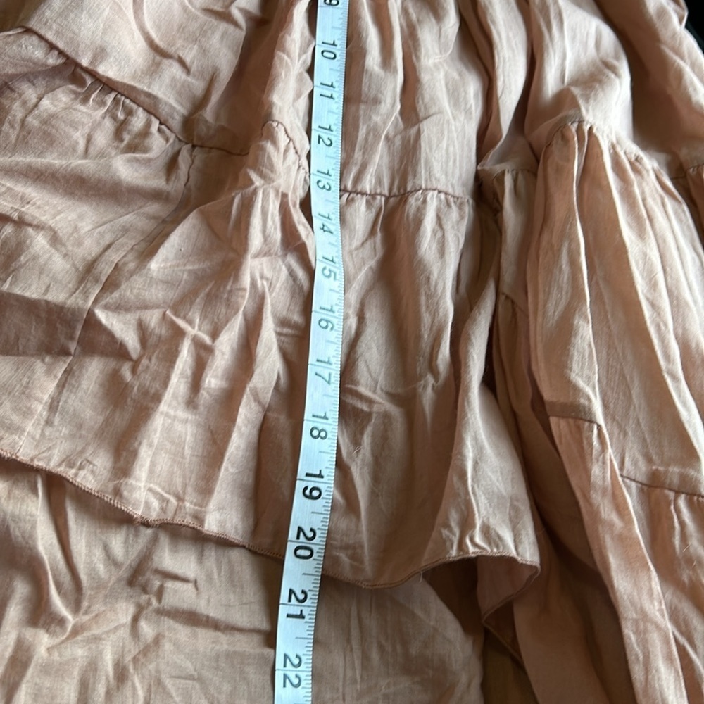 erika pena RITA HIGH LOW BOHEMIAN SKIRT Ruffle Hand Dyed Sz M/L NEW - Picture 16 of 16